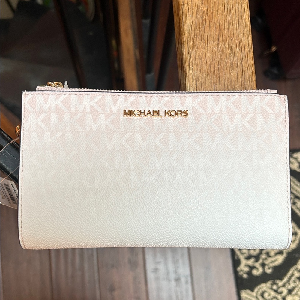 Michael Kors Pink and Cream Clutch